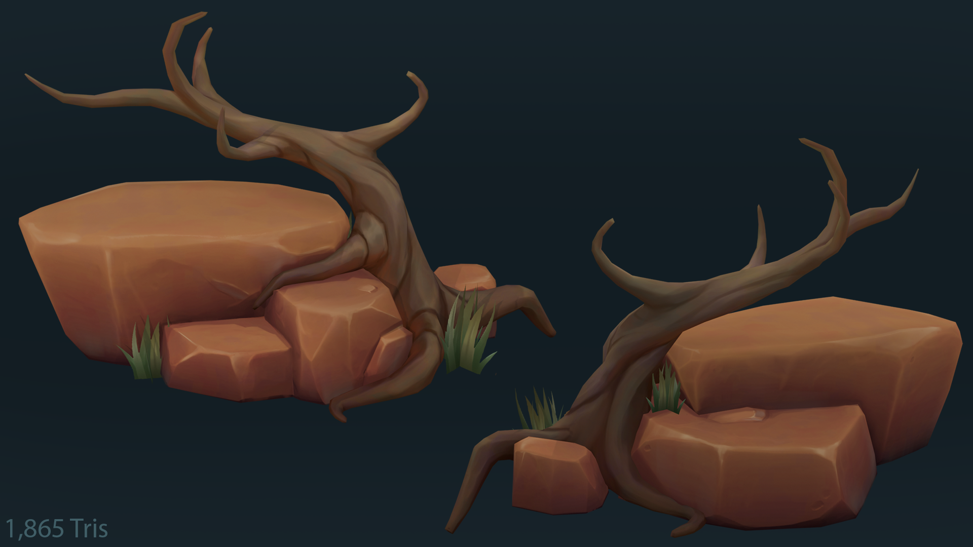 Tree and Rocks
